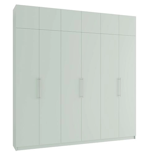 Шкаф распашной Калифорния-6 с антресолью Пастельный Зеленый - фото 4