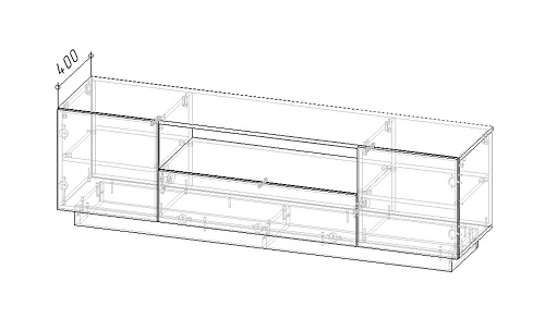 ТВ тумба Алиса 3 Белый - фото 4