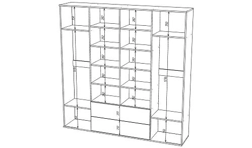 Шкаф распашной Марвин Йорк 4 фрезеровка 11 Аквамарин - фото 3