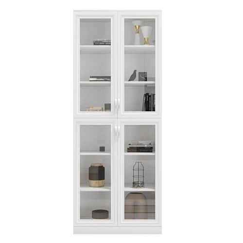 Книжный шкаф Библиограф 2.2 Рельеф Белый - фото 4