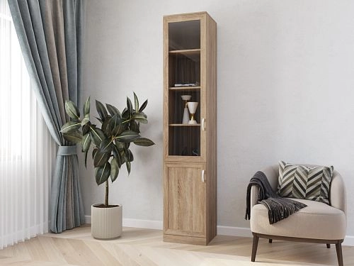 Книжный шкаф Библиограф 1.3 Квадро Дуб Сонома - фото 1