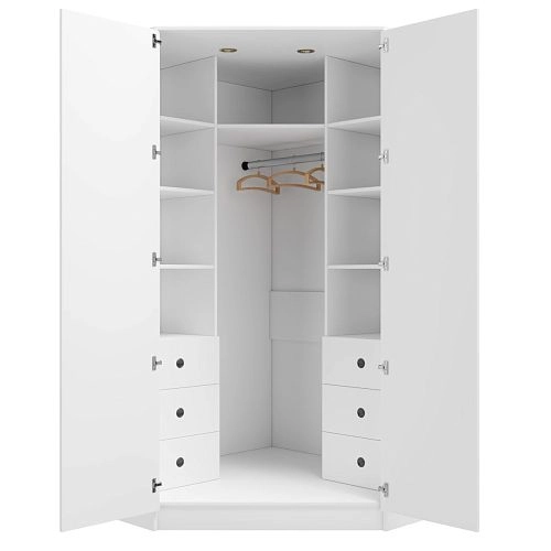 Шкаф угловой Стильный-2У Белый - фото 3