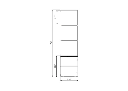 Стеллаж Салерно NEW 1 Белый - фото 4