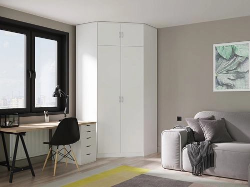 Шкаф угловой Алиса-16 Белый - фото 1