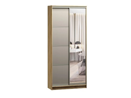 Шкаф-купе Борнео-2.4 Дуб Золотистый/Слоновая Кость - фото 2