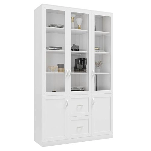 Шкаф Библиотека Библиограф 3.4 Квадро Белый - фото 3