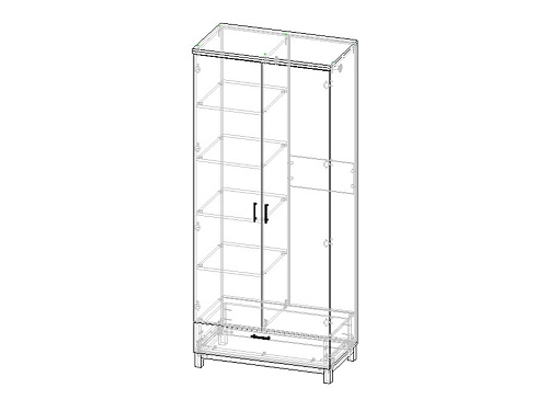 Шкаф распашной Техас-1 МДФ - фото 3