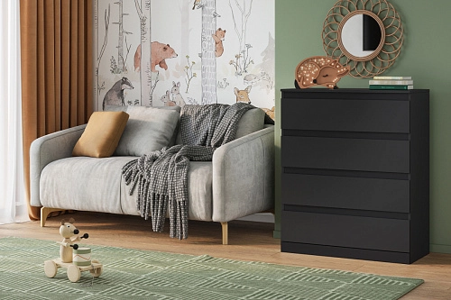 Комод Стефани Мальм-16 Черный - фото 1