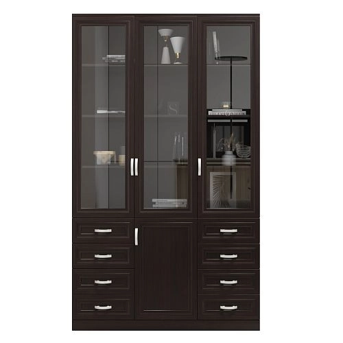 Шкаф Библиотека Библиограф 3.9 Рельеф Венге - фото 4