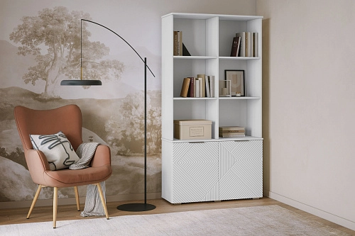 Стеллаж Салерно NEW 2 Белый - фото 1