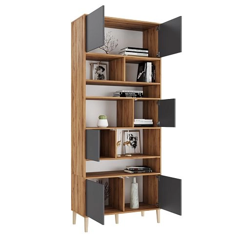 Стеллаж Скарлет-8 Графит - фото 2