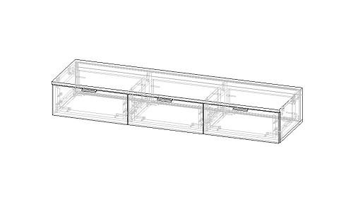ТВ тумба Салерно NEW 3 Аквамарин - фото 3