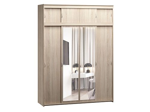 Шкаф-купе Миллениум-4 с антресолью Дуб Сонома - фото 3