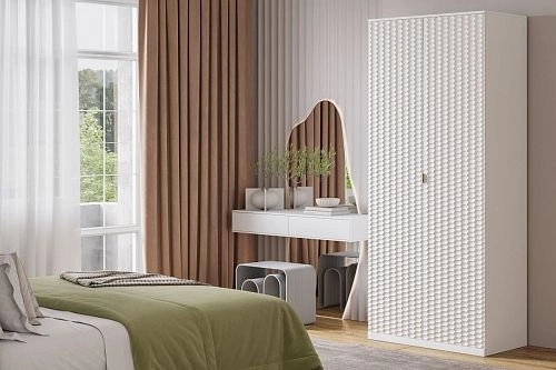 Шкаф распашной Тоди-2 Белый - фото 1