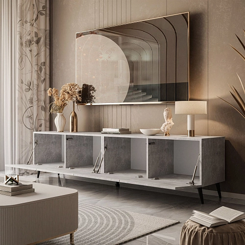 ТВ тумба Виго-1 на ножках Ателье Светлое - фото 3