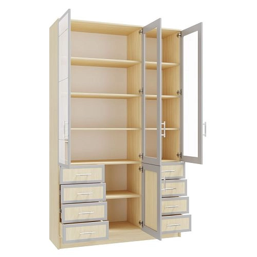 Книжный шкаф Альма-21 Дуб Молочный - фото 2