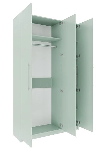 Шкаф распашной Калифорния-3 Пастельный Зеленый - фото 2