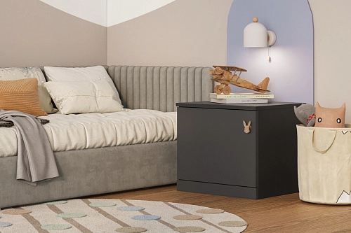 Тумба прикроватная Банни-1 Черный Агат - фото 1