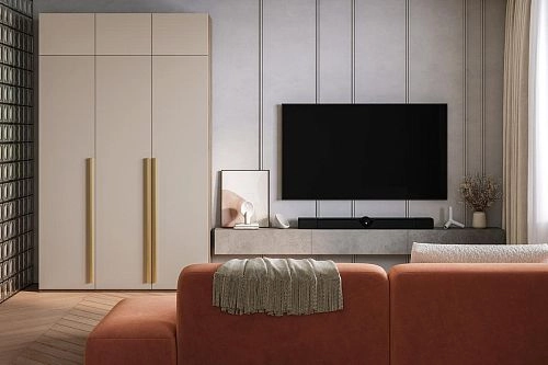 Шкаф распашной Лорена Хит-3 с антресолью Сатин - фото 1