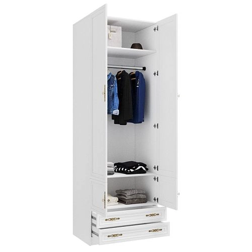 Шкаф распашной Карлос-041 Белый - фото 4