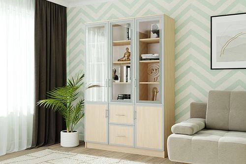 Книжный шкаф Альма-16 Дуб Молочный - фото 1