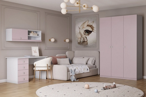 Стенка детская Банни-10 Розовый Лайт - фото 1