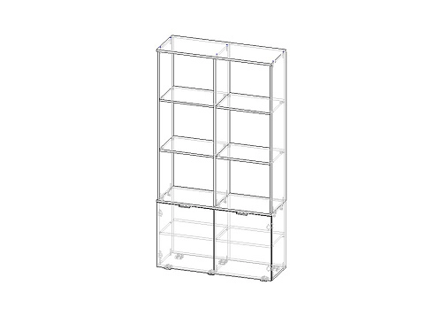 Стеллаж Салерно NEW 2 Графит - фото 3