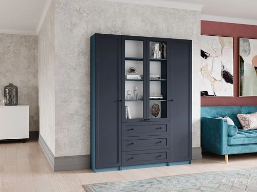 Шкаф для книг Билли Стольмин 45 Деним супер софт - фото 1