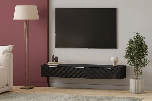 ТВ тумба Салерно NEW 3 Черный - фото 1