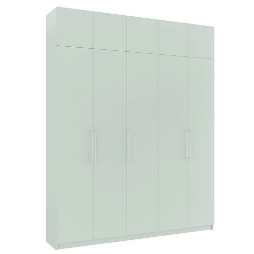 Шкаф распашной Калифорния-5 с антресолью Пастельный Зеленый - фото 4