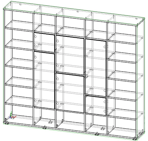 Стеллаж Куб-4 Венге Белый Кашемир МДФ - фото 2