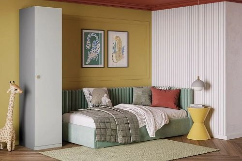 Шкаф распашной Банни-1 Светло-Серый - фото 1