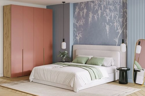 Шкаф распашной Кайси МДФ-7 Шарли Терракота - фото 1