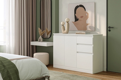 Комод Стефани Мальм-22 Белый - фото 1