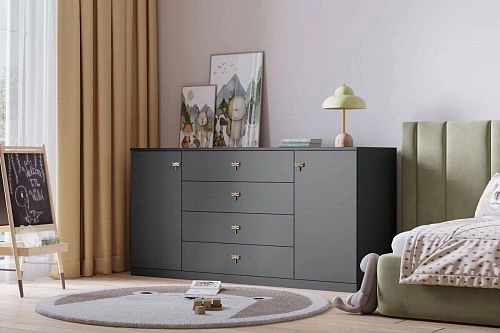 Комод Стрекоза-3 Графит - фото 1