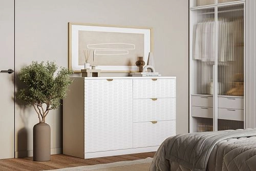 Комод Тоди-3 Белый - фото 1