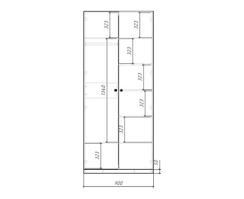 Шкаф распашной Стрекоза Mini-2 Белый - фото 3