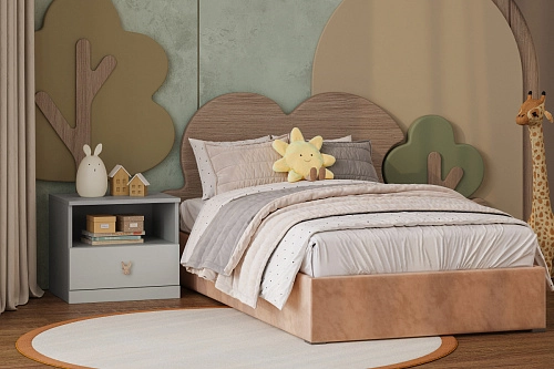 Тумба прикроватная Банни-2 Светло-Серый - фото 1