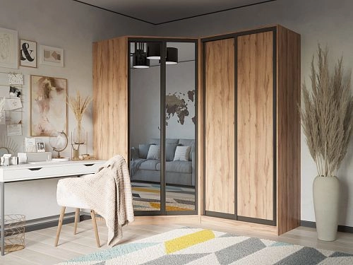 Шкаф угловой Ромео-3 Дуб Крафт Золотой - фото 1