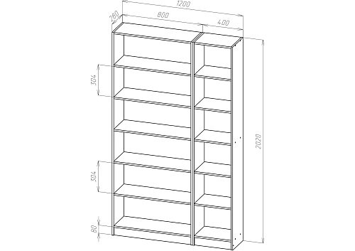 Шкаф для книг Билли-11 - фото 3