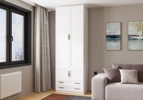 Шкаф распашной Карлос-041 Белый - фото 1