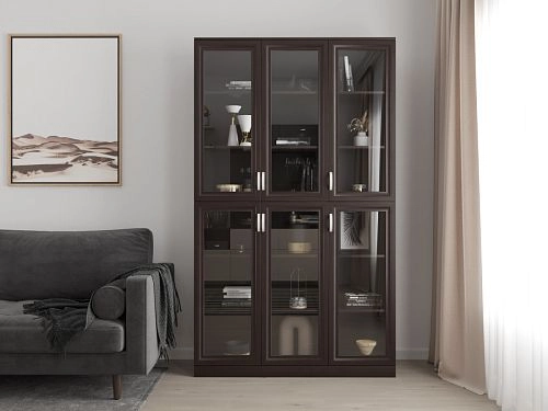 Шкаф Библиотека Библиограф 3.2 Рельеф Венге - фото 1