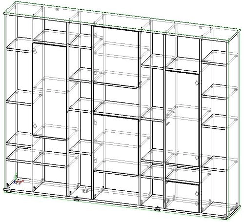 Стеллаж Куб-5 Венге Белый МДФ - фото 2