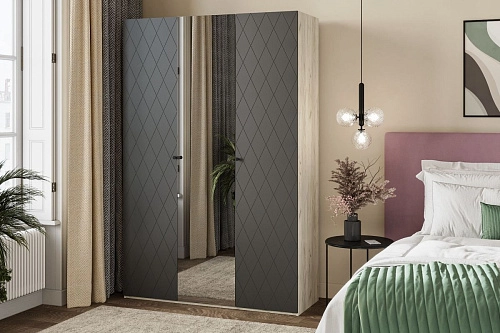 Шкаф распашной Колорадо-3 с зеркалом МДФ - фото 1