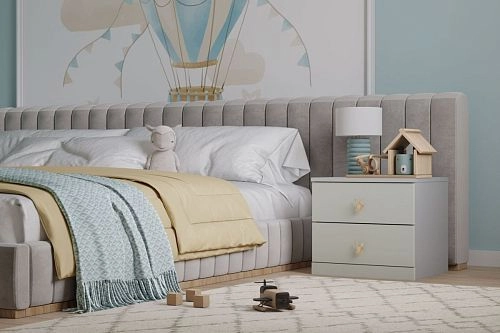 Тумба прикроватная Банни-3 Светло-Серый - фото 1