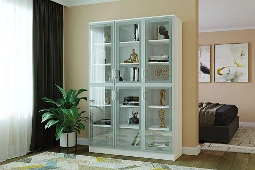 Книжный шкаф Альма-14 Белый - фото 1