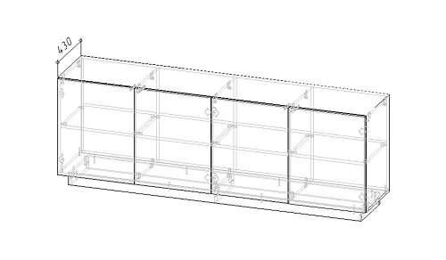 ТВ тумба Алиса 1 Белый - фото 4