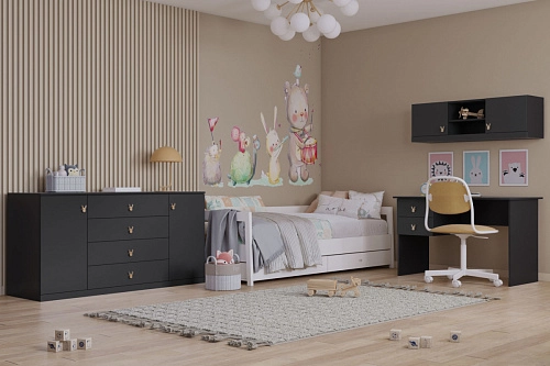 Стенка детская Банни-9 Черный Агат - фото 1