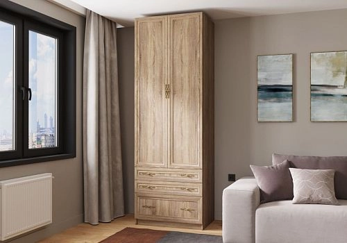 Шкаф распашной Карлос-033 Дуб Сонома - фото 1