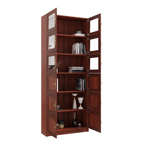 Шкаф книжный Карлос-048 Орех Итальянский - фото 2